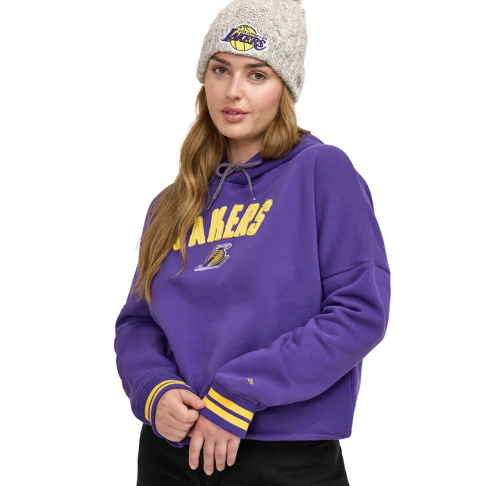 New Era Los Angeles Lakers Sport Night Purple Women's Hoodie - Size S